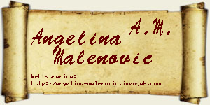 Angelina Malenović vizit kartica